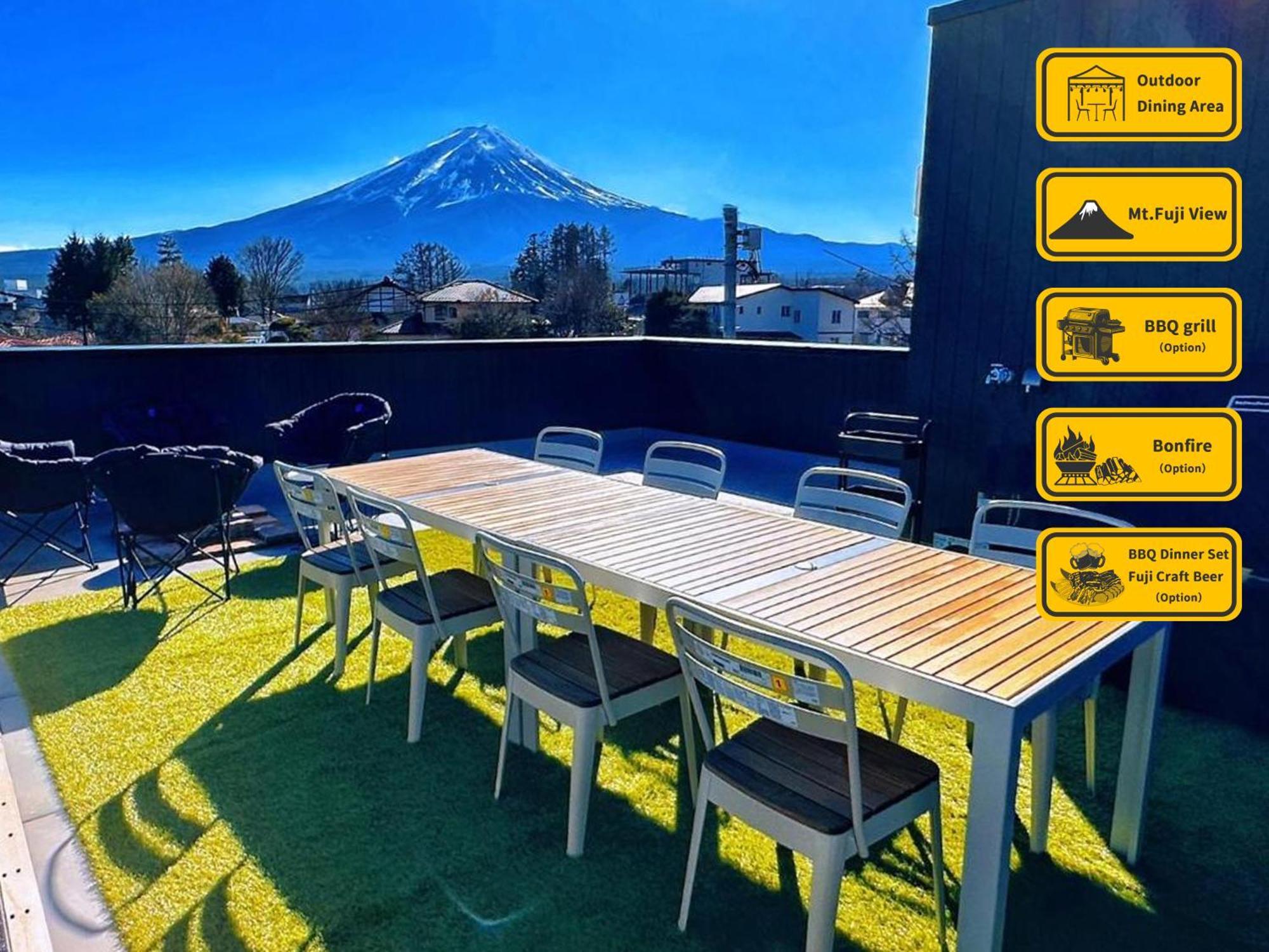 ヴィラ山間堂 Terrace Villa Bbq Bonfire Fuji View Annovillas Fujikawaguchiko Eksteriør billede